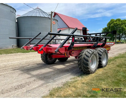 Cloverdale 8 10 Mega Bale Carrier Self Loading Arm Stainless Steel Deck Tandem Axle Bale Carriers