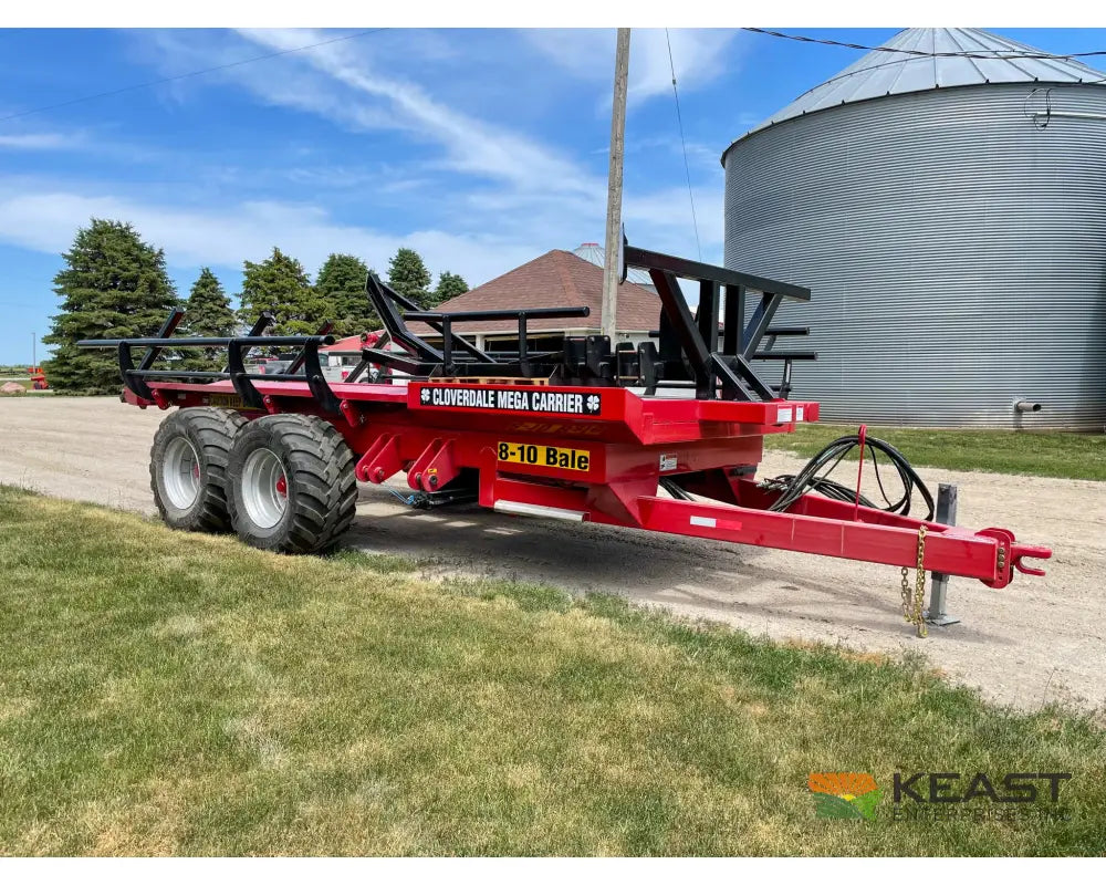 Cloverdale 8 10 Mega Bale Carrier Self Loading Arm Stainless Steel Deck Tandem Axle Bale Carriers