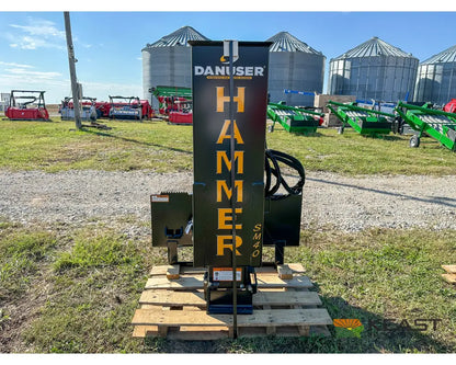 Danuser SM40 Post Driver 40’’ Stroke 96’’ Hoses 300 lb Hammer Skid Steer Mount Post Drivers