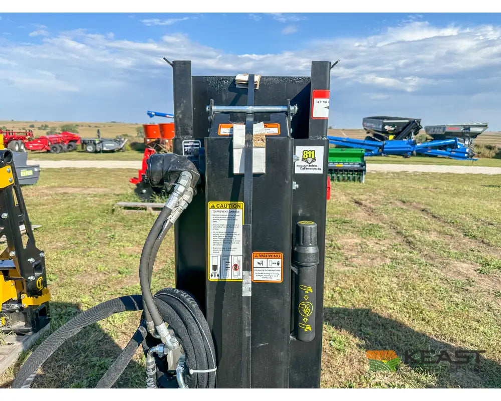 Danuser SM40 Post Driver Hyd Tilt Grapple 40’’ Stroke 96’’ Hoses 300 lb Hammer Skid Steer Mount Post Drivers