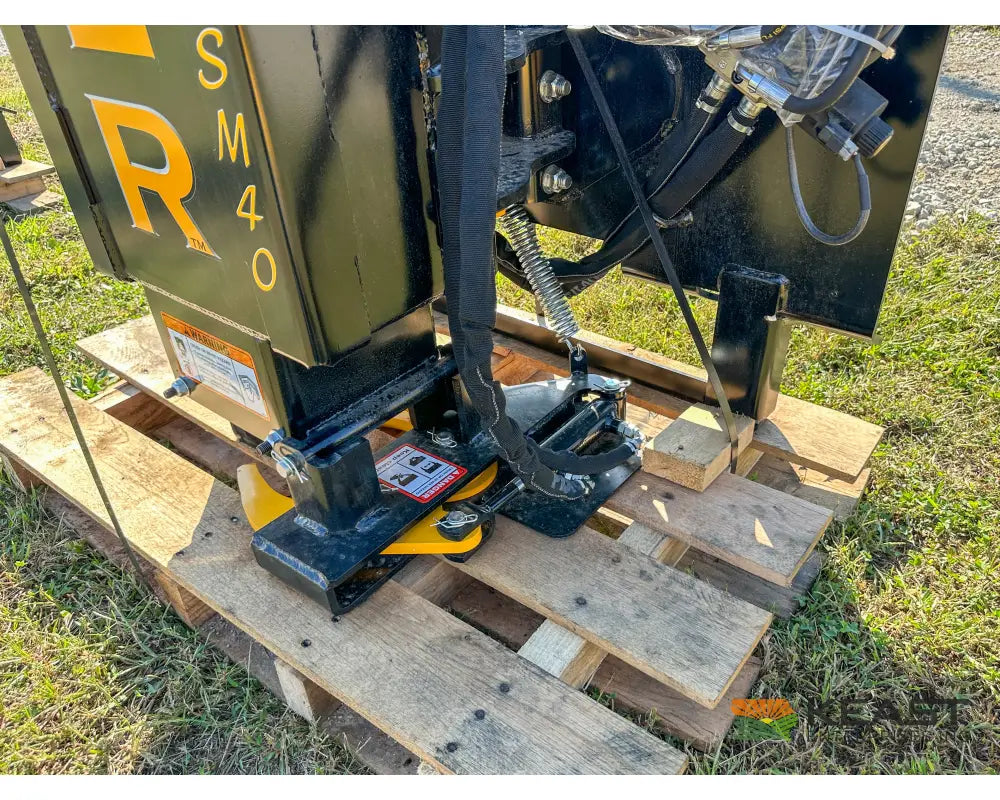 Danuser SM40 Post Driver Hyd Tilt Grapple 40’’ Stroke 96’’ Hoses 300 lb Hammer Skid Steer Mount Post Drivers