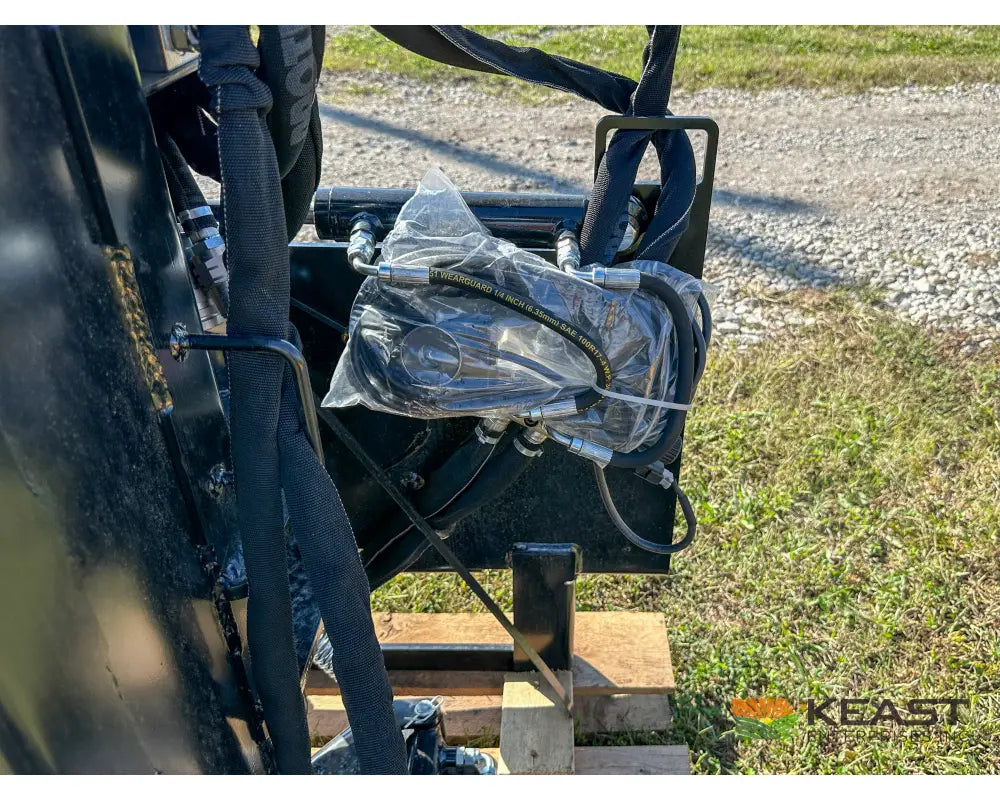 Danuser SM40 Post Driver Hyd Tilt Grapple 40’’ Stroke 96’’ Hoses 300 lb Hammer Skid Steer Mount Post Drivers