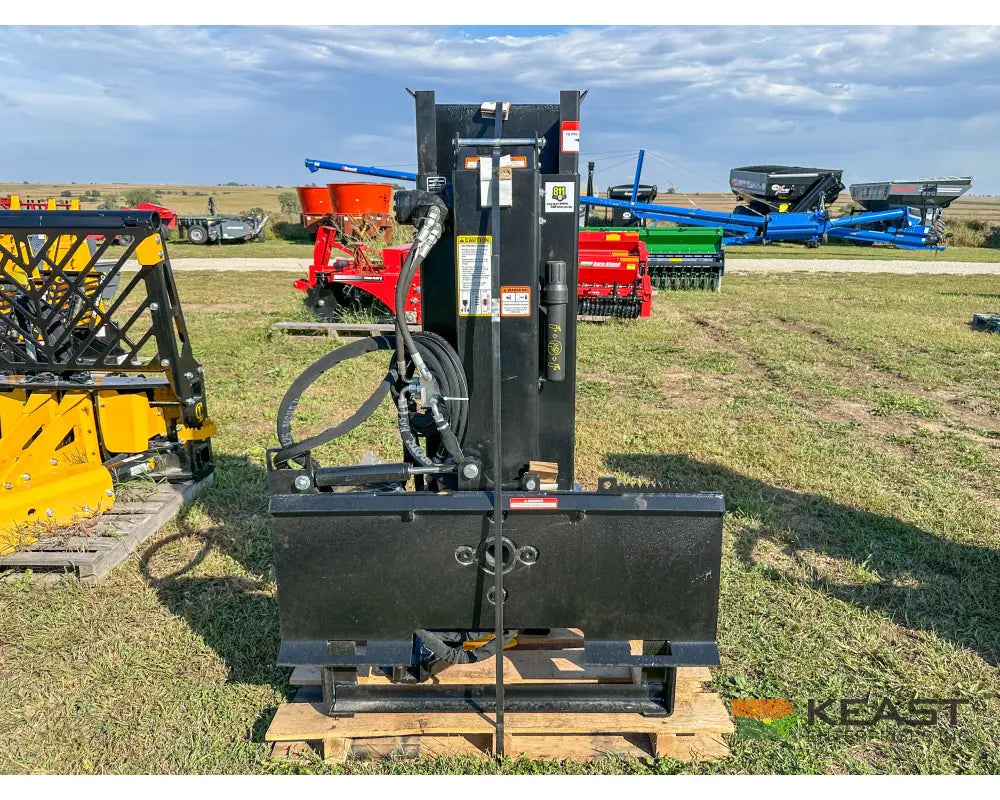Danuser SM40 Post Driver Hyd Tilt Grapple 40’’ Stroke 96’’ Hoses 300 lb Hammer Skid Steer Mount Post Drivers