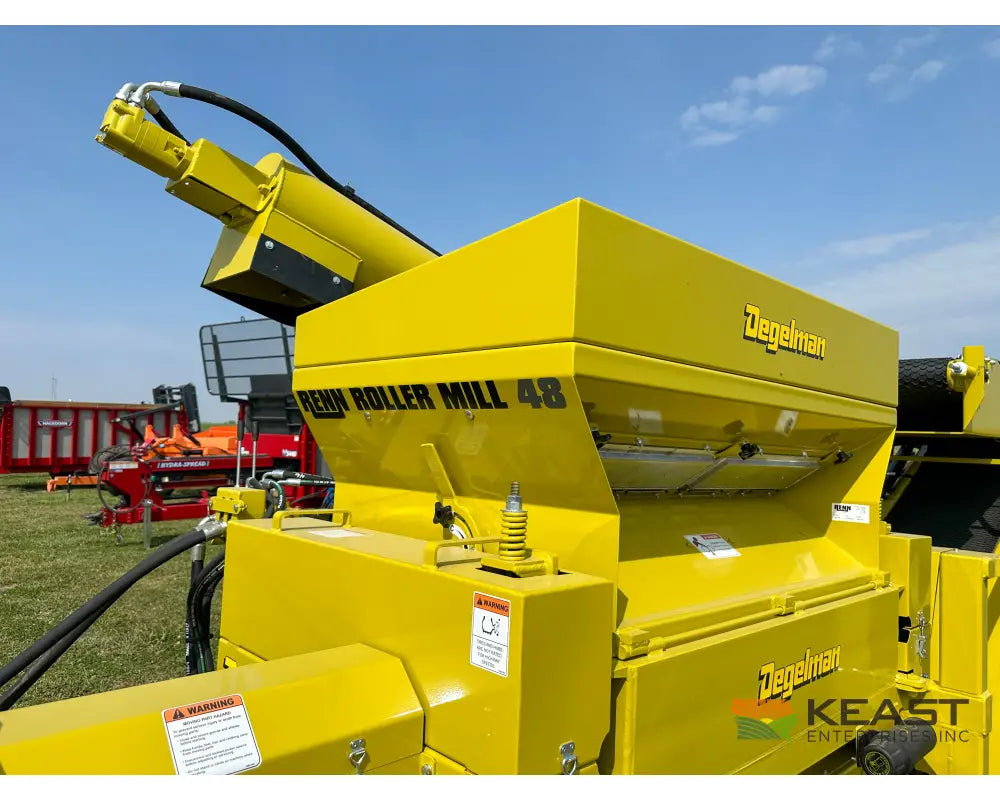 Degelman Renn RMC48 Roller Mill - PTO Drive Conveyor Discharge 16’’ x 48’’ Cast Rolls Roller Mills