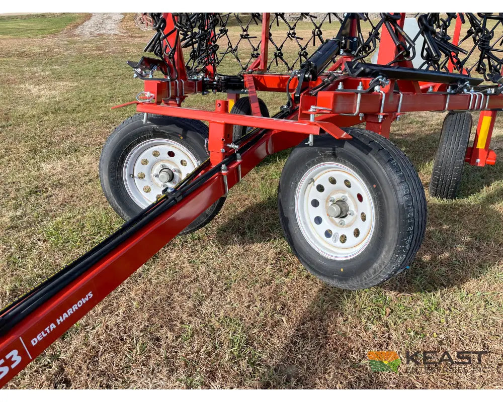 Delta Harrows 24’ Field Harrow - Hydraulic Lift Hydraulic Fold Combo 1/2’’ & 5/8’’ Tines Harrows