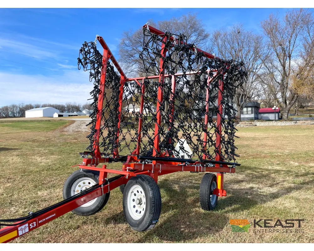 Delta Harrows 24’ Field Harrow - Hydraulic Lift Hydraulic Fold Combo 1/2’’ & 5/8’’ Tines Harrows