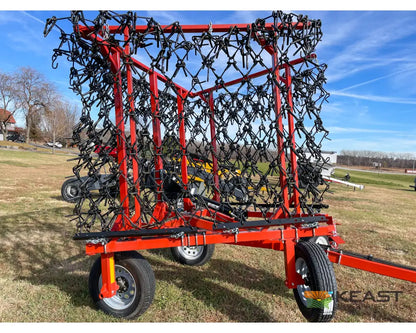 Delta Harrows 24’ Field Harrow - Hydraulic Lift Hydraulic Fold Combo 1/2’’ & 5/8’’ Tines Harrows