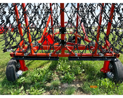 Delta Harrows 28’ Field Harrow - Hydraulic Lift Hydraulic Fold Combo 1/2’’ & 5/8’’ Tines Harrows