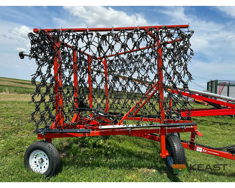 Delta Harrows 28’ Field Harrow - Hydraulic Lift Hydraulic Fold Combo 1/2’’ & 5/8’’ Tines Harrows