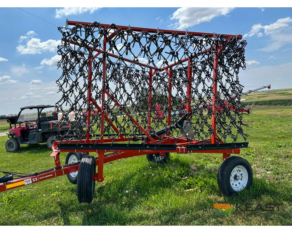 Delta Harrows 28’ Field Harrow - Hydraulic Lift Hydraulic Fold Combo 1/2’’ & 5/8’’ Tines Harrows