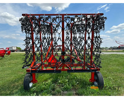 Delta Harrows 28’ Field Harrow - Hydraulic Lift Hydraulic Fold Combo 1/2’’ & 5/8’’ Tines Harrows