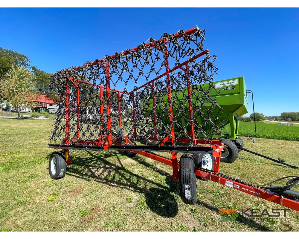Delta Harrows 32’ Field Harrow Hydraulic Lift Hydraulic Fold Combo 1/2’’ & 5/8’’ Tines Harrows