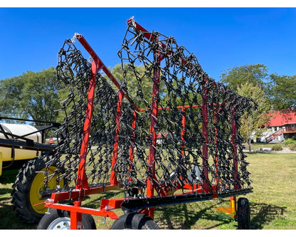 Delta Harrows 32’ Field Harrow Hydraulic Lift Hydraulic Fold Combo 1/2’’ & 5/8’’ Tines Harrows