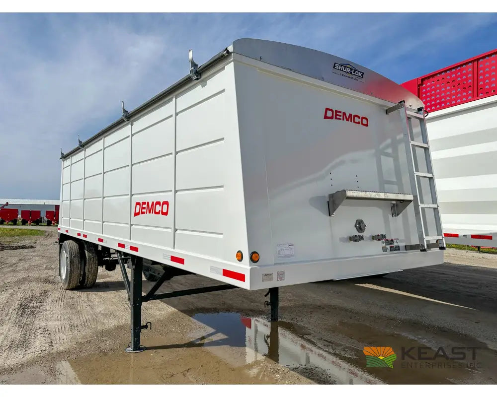 Demco 24’ Hopper Bottom Grain Trailer - 740 Bushel Heaped Capacity Roll Tarp Grain Trailers