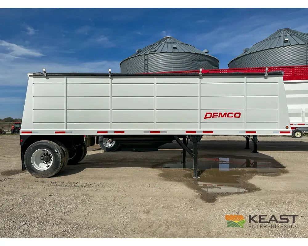 Demco 24’ Hopper Bottom Grain Trailer - 740 Bushel Heaped Capacity Roll Tarp Grain Trailers