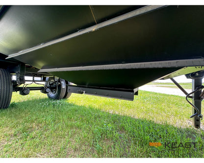 Demco 28’ Hopper Bottom Grain Trailer 765 Bushel Heaped Capacity Roll Tarp Grain Trailers