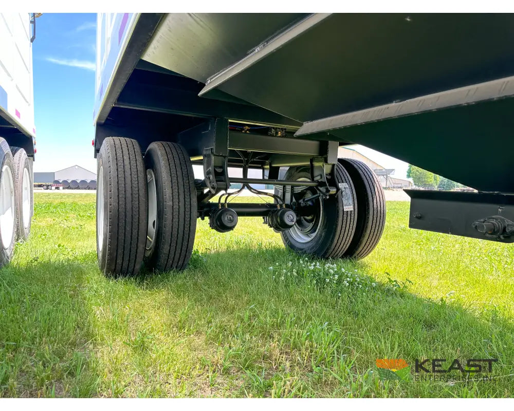 Demco 28’ Hopper Bottom Grain Trailer 765 Bushel Heaped Capacity Roll Tarp Grain Trailers