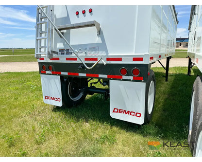 Demco 28’ Hopper Bottom Grain Trailer 765 Bushel Heaped Capacity Roll Tarp Grain Trailers