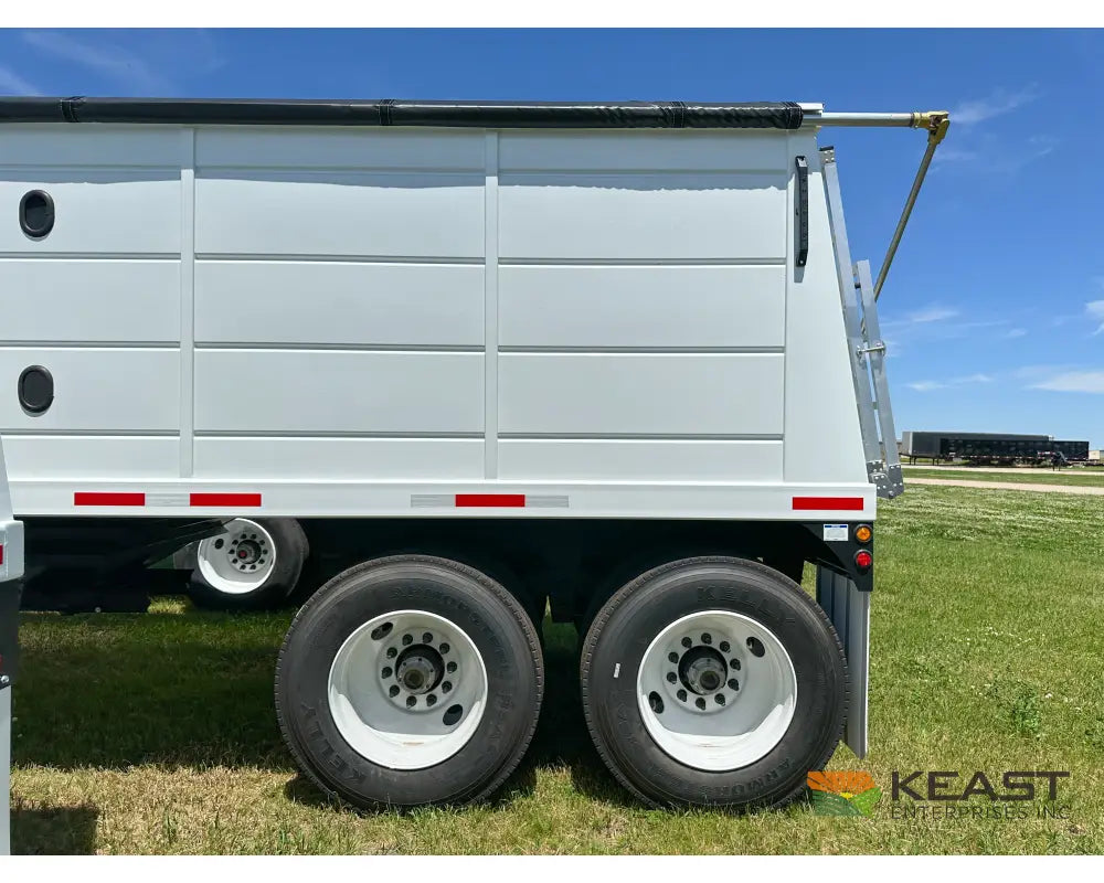 Demco 36’ Hopper Bottom Grain Trailer - 1,020 Bushel Heaped Capacity Roll Tarp Grain Trailers