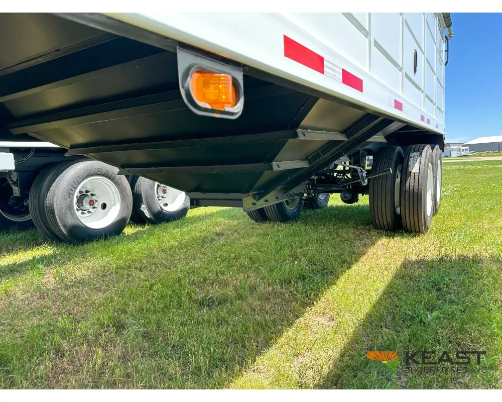 Demco 36’ Hopper Bottom Grain Trailer - 1,020 Bushel Heaped Capacity Roll Tarp Grain Trailers
