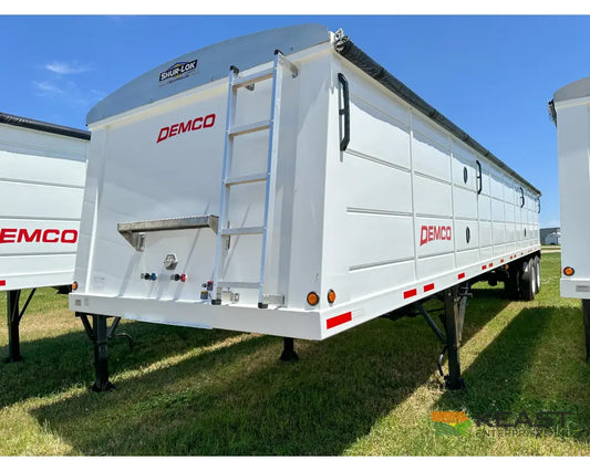 Demco 36’ Hopper Bottom Grain Trailer - 1,020 Bushel Heaped Capacity Roll Tarp Grain Trailers