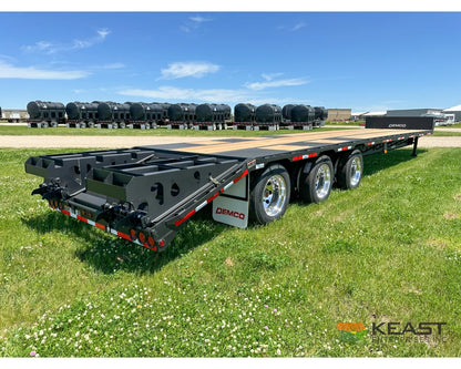 Demco 48’ Drop Deck Triple Axle Trailer 5’ Beaver Tail Triple Ramps Air Ride Drop Deck Trailers