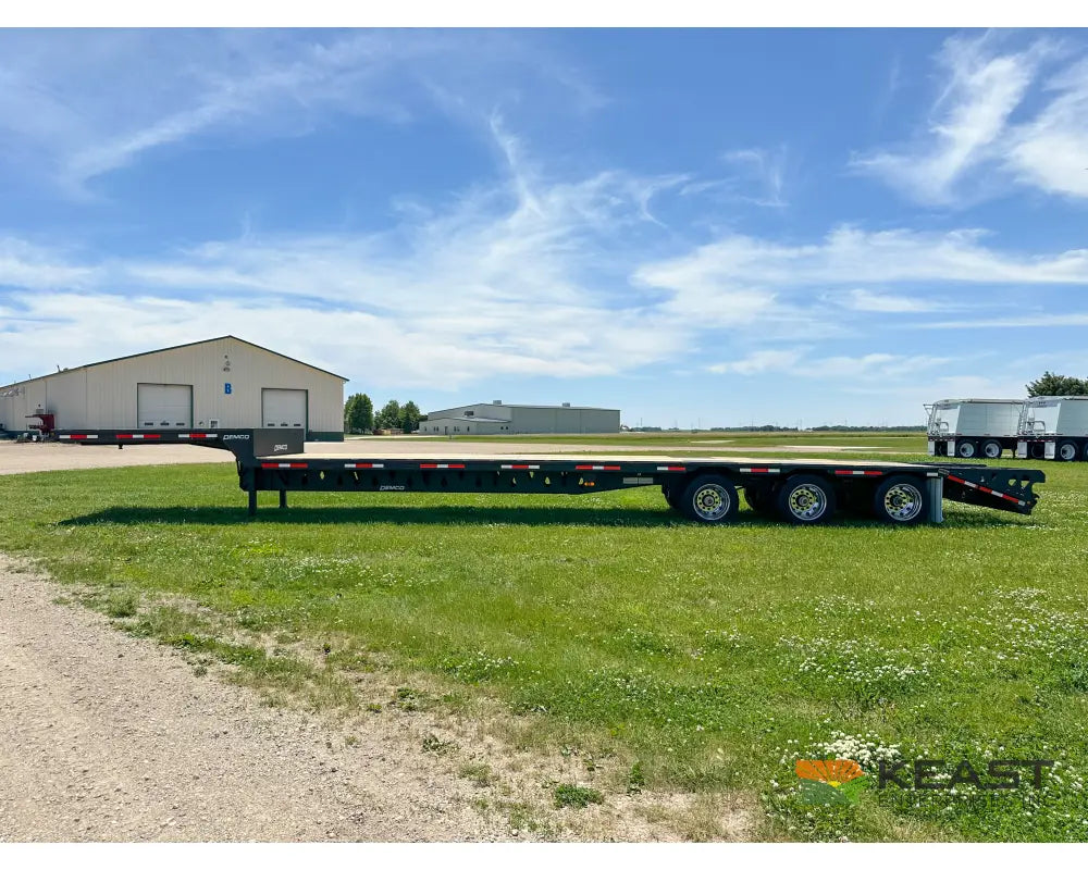 Demco 48’ Drop Deck Triple Axle Trailer 5’ Beaver Tail Triple Ramps Air Ride Drop Deck Trailers