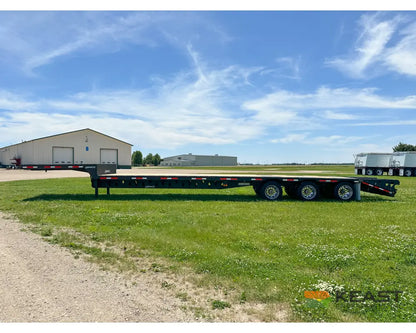Demco 48’ Drop Deck Triple Axle Trailer 5’ Beaver Tail Triple Ramps Air Ride Drop Deck Trailers