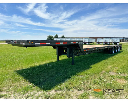 Demco 48’ Drop Deck Triple Axle Trailer 5’ Beaver Tail Triple Ramps Air Ride Drop Deck Trailers