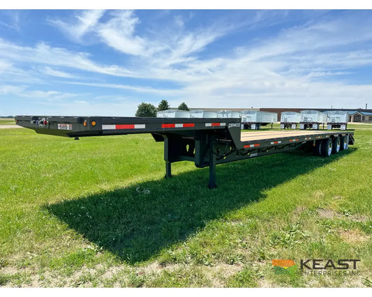 Demco 48’ Drop Deck Triple Axle Trailer 5’ Beaver Tail Triple Ramps Air Ride Drop Deck Trailers