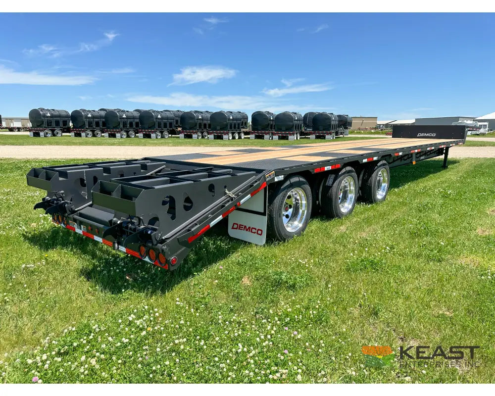 Demco 48’ Drop Deck Triple Axle Trailer 5’ Beaver Tail Triple Ramps Air Ride Drop Deck Trailers