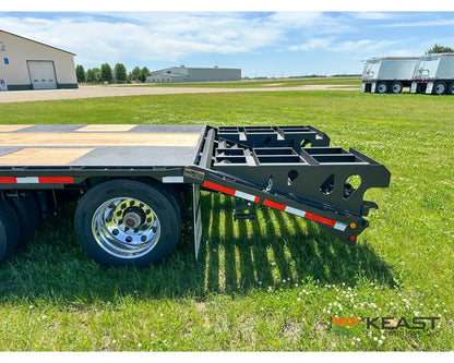 Demco 48’ Drop Deck Triple Axle Trailer 5’ Beaver Tail Triple Ramps Air Ride Drop Deck Trailers