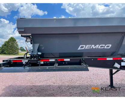 Demco Side Dump Trailer Triple Axle Air Ride 34’ Tub 128’’ Iowa Spread Axle Side Dump Trailers
