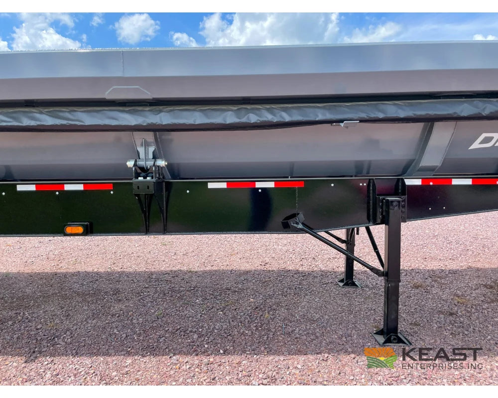 Demco Side Dump Trailer Triple Axle Air Ride 34’ Tub 128’’ Iowa Spread Axle Side Dump Trailers