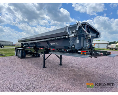 Demco Side Dump Trailer Triple Axle Air Ride 34’ Tub 128’’ Iowa Spread Axle Side Dump Trailers