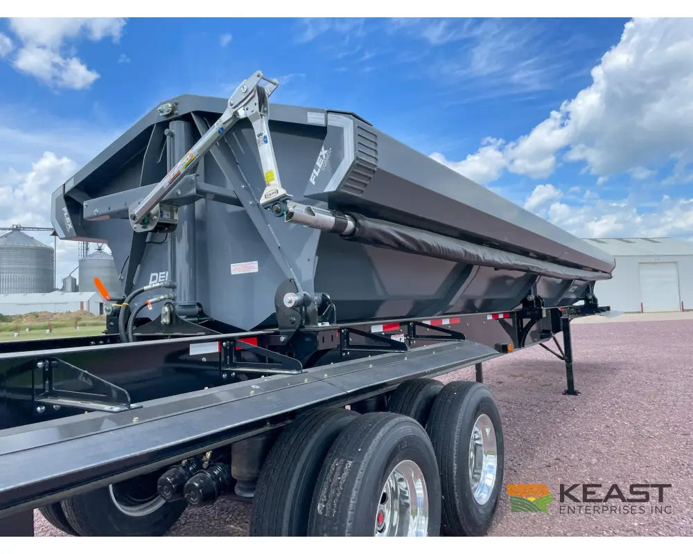 Demco Side Dump Trailer Triple Axle Air Ride 34’ Tub 128’’ Iowa Spread Axle Side Dump Trailers