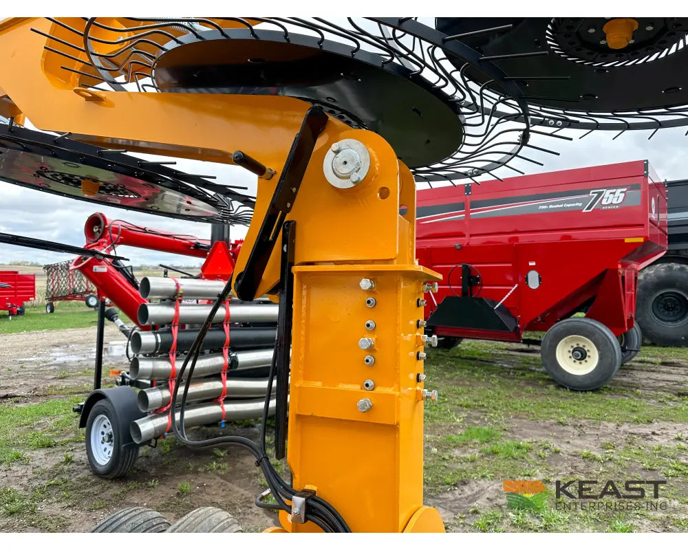 Fair 1500 15 Wheel Hay Rake - 28’ Working Width 60’’ Wheels 3 in 1 Turn Fluff and Merge Hay Rakes