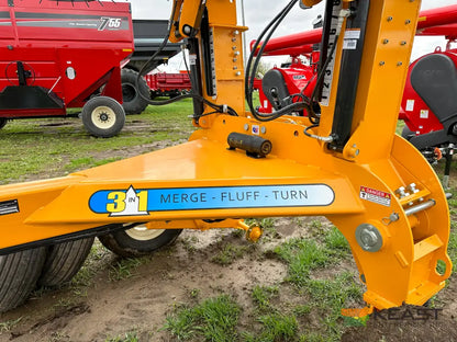 Fair 1500 15 Wheel Hay Rake - 28’ Working Width 60’’ Wheels 3 in 1 Turn Fluff and Merge Hay Rakes