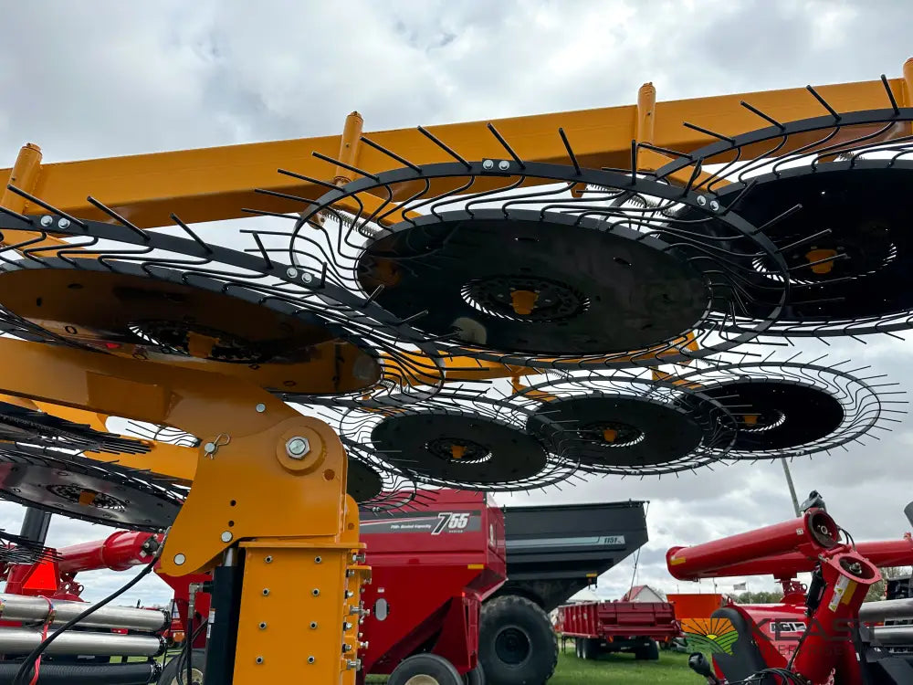 Fair 1500 15 Wheel Hay Rake - 28’ Working Width 60’’ Wheels 3 in 1 Turn Fluff and Merge Hay Rakes