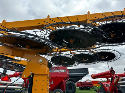 Fair 1500 15 Wheel Hay Rake - 28’ Working Width 60’’ Wheels 3 in 1 Turn Fluff and Merge Hay Rakes