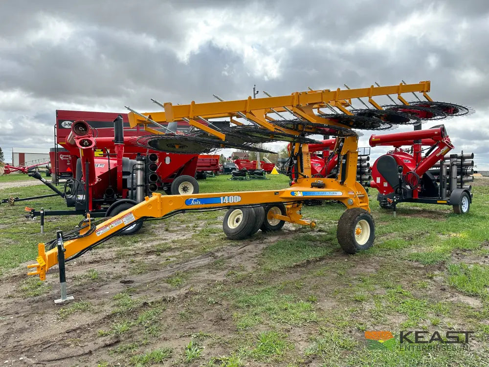 Fair 1500 15 Wheel Hay Rake - 28’ Working Width 60’’ Wheels 3 in 1 Turn Fluff and Merge Hay Rakes
