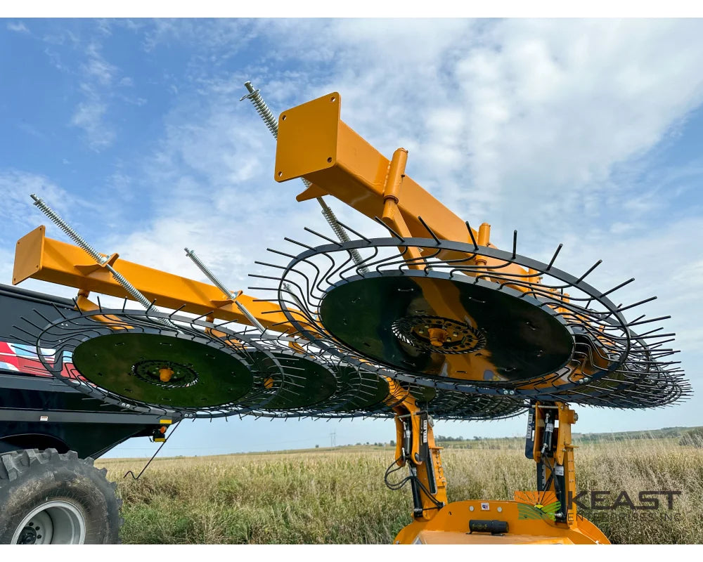 Fair 1500 15 Wheel Hay Rake 28’ Working Width 60’’ Wheels 3 in 1 Turn Fluff and Merge - Hay Rakes