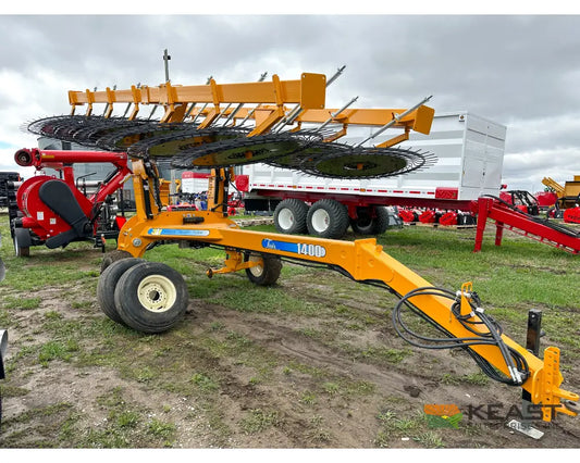 Fair 1500 15 Wheel Hay Rake - 28’ Working Width 60’’ Wheels 3 in 1 Turn Fluff and Merge Hay Rakes