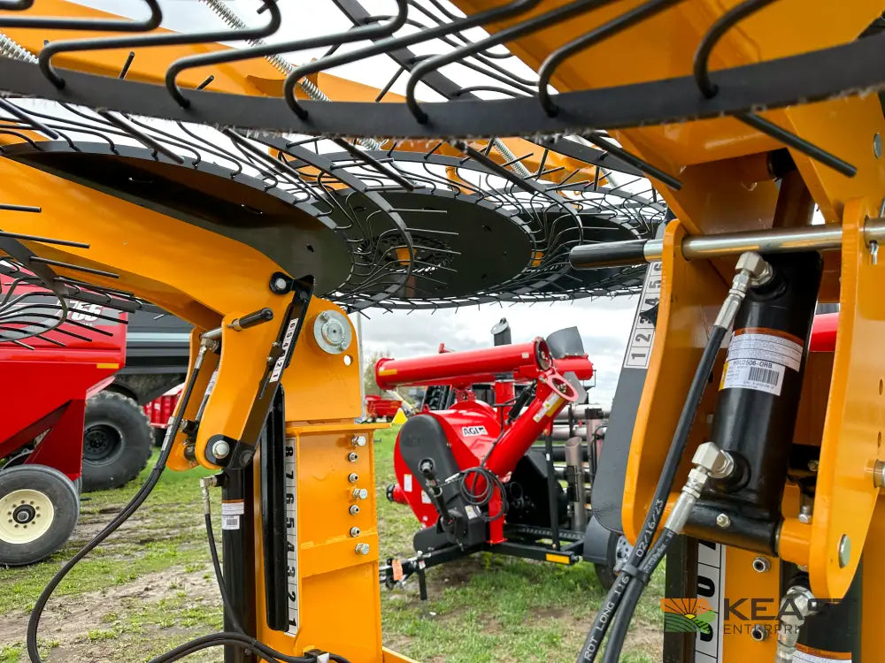 Fair 1500 15 Wheel Hay Rake - 28’ Working Width 60’’ Wheels 3 in 1 Turn Fluff and Merge Hay Rakes