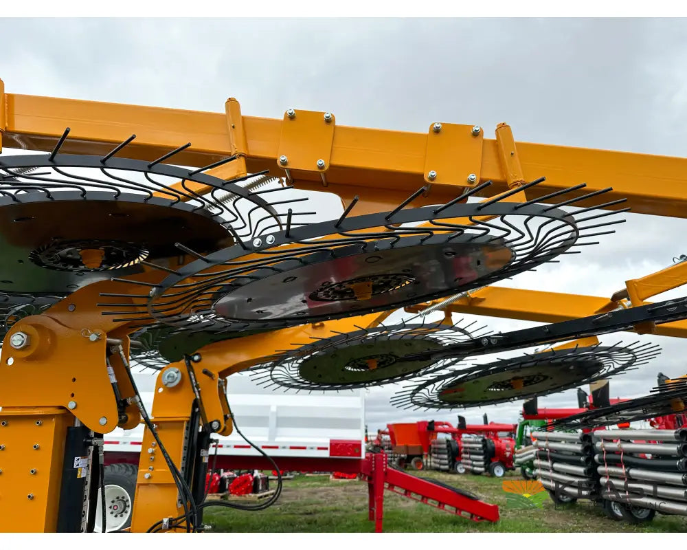 Fair 1500 15 Wheel Hay Rake - 28’ Working Width 60’’ Wheels 3 in 1 Turn Fluff and Merge Hay Rakes