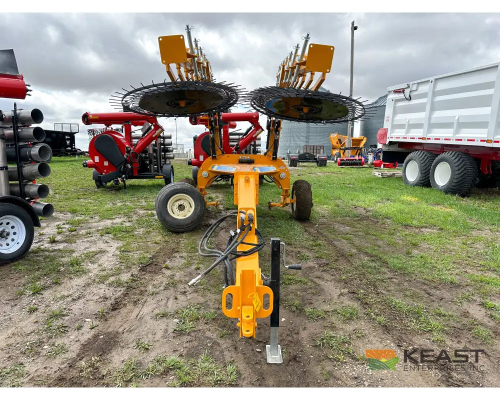 Fair 1500 15 Wheel Hay Rake - 28’ Working Width 60’’ Wheels 3 in 1 Turn Fluff and Merge Hay Rakes