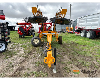 Fair 1500 15 Wheel Hay Rake - 28’ Working Width 60’’ Wheels 3 in 1 Turn Fluff and Merge Hay Rakes