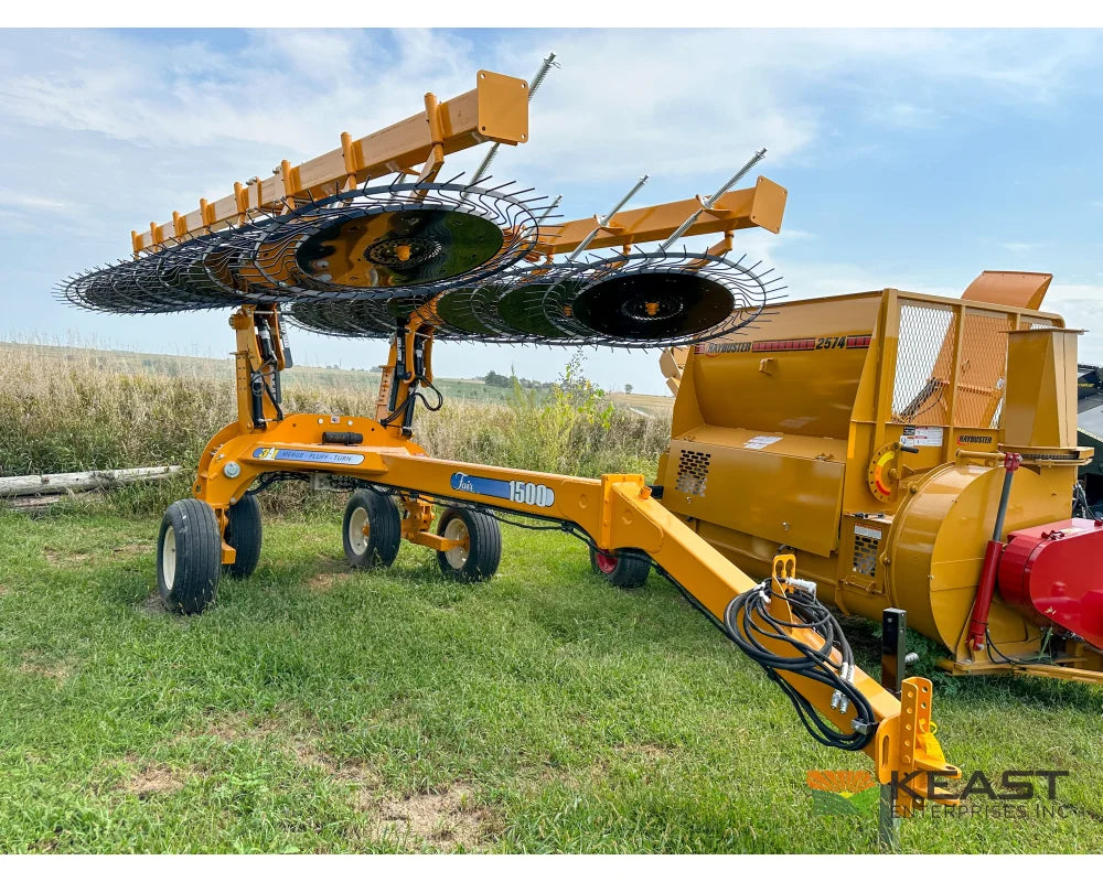 Fair 1500 15 Wheel Hay Rake 28’ Working Width 60’’ Wheels 3 in 1 Turn Fluff and Merge - Hay Rakes