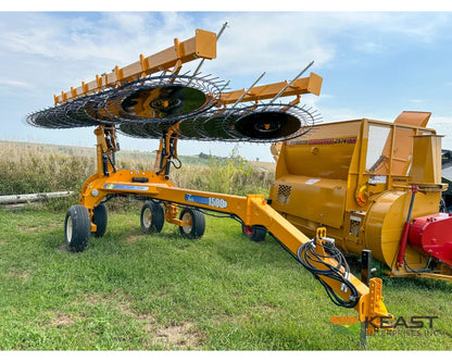 Fair 1500 15 Wheel Hay Rake 28’ Working Width 60’’ Wheels 3 in 1 Turn Fluff and Merge - Hay Rakes