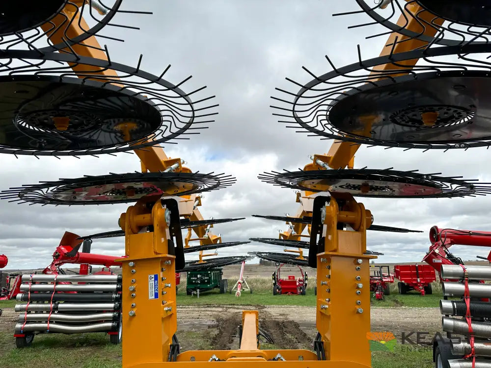 Fair 1500 15 Wheel Hay Rake - 28’ Working Width 60’’ Wheels 3 in 1 Turn Fluff and Merge Hay Rakes
